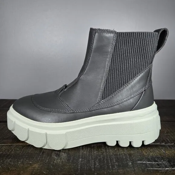 Sorel Caribou X Womens Size 7 Platform Waterproof Leather Ankle Boots Gray