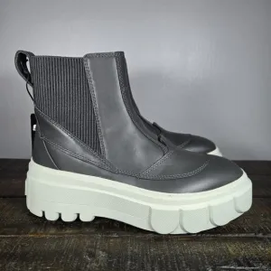 Sorel Caribou X Womens Size 7 Platform Waterproof Leather Ankle Boots Gray