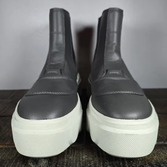 Sorel Caribou X Womens Size 7 Platform Waterproof Leather Ankle Boots Gray