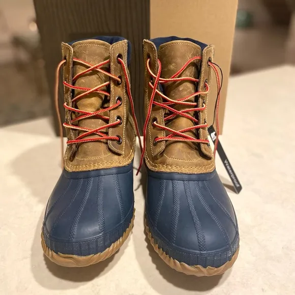 SOREL CHEYANNE FULL GRAIN BOOTS, WATERPROOF, CURRY/ECLIPSE, MENS SIZE 9 NEW
