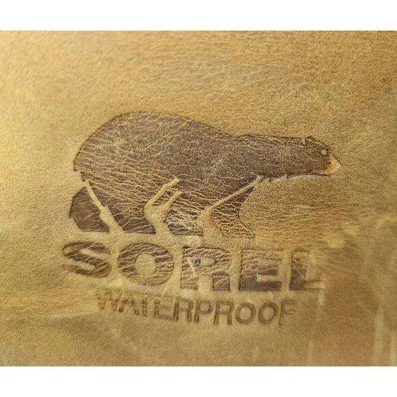 Sorel Cheyanne II Lace-Up Leather‎ Rain Boots, Brown Leather, Mens Size 10 1/2