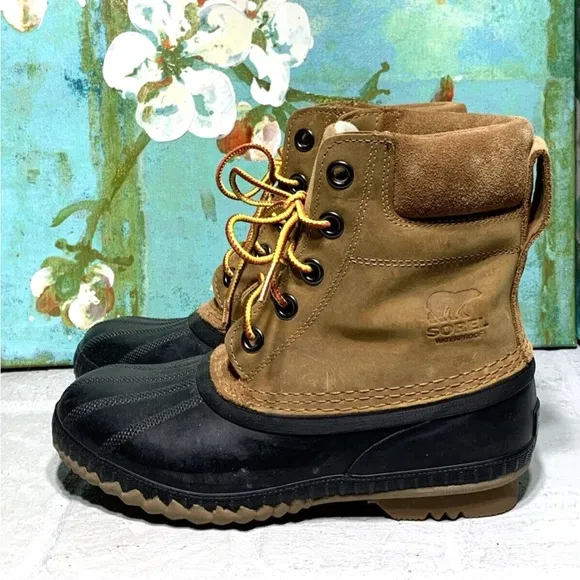 Sorel Cheyanne II Waterproof Duck Boots Leather Winter Snow Youth 5 Wns 6.5