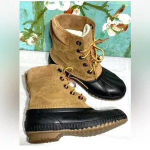 Sorel Cheyanne II Waterproof Duck Boots Leather Winter Snow Youth 5 Wns 6.5