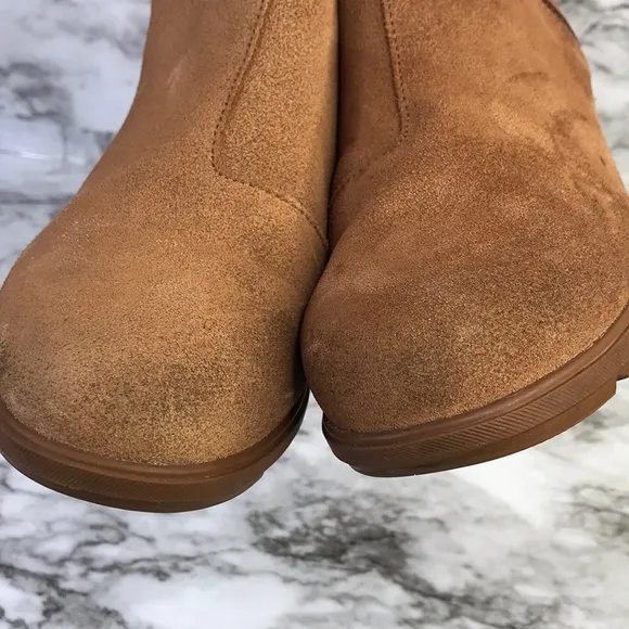 Sorel Evie Waterproof Women Suede Zip Wedge ankle Booties Boots Size 8