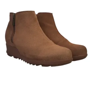 Sorel Evie Waterproof Women Suede Zip Wedge ankle Booties Boots Size 8
