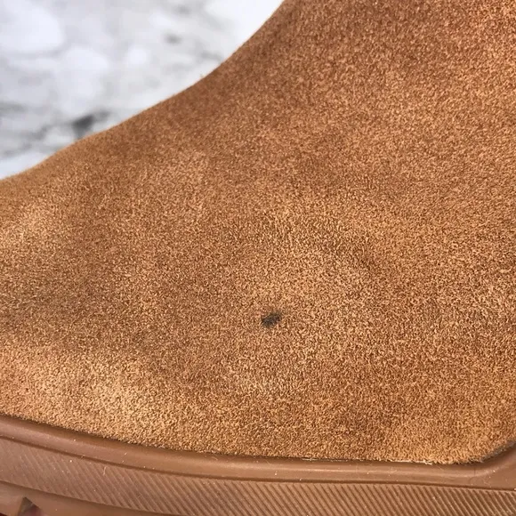 Sorel Evie Waterproof Women Suede Zip Wedge ankle Booties Boots Size 8