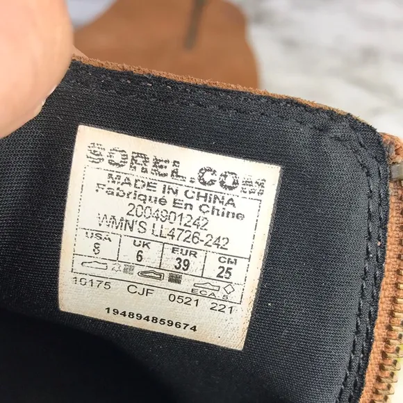Sorel Evie Waterproof Women Suede Zip Wedge ankle Booties Boots Size 8