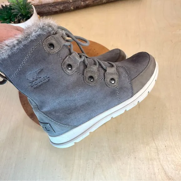 Sorel | Explorer 2 Grey Suede Boots NL3039-224 Size 8