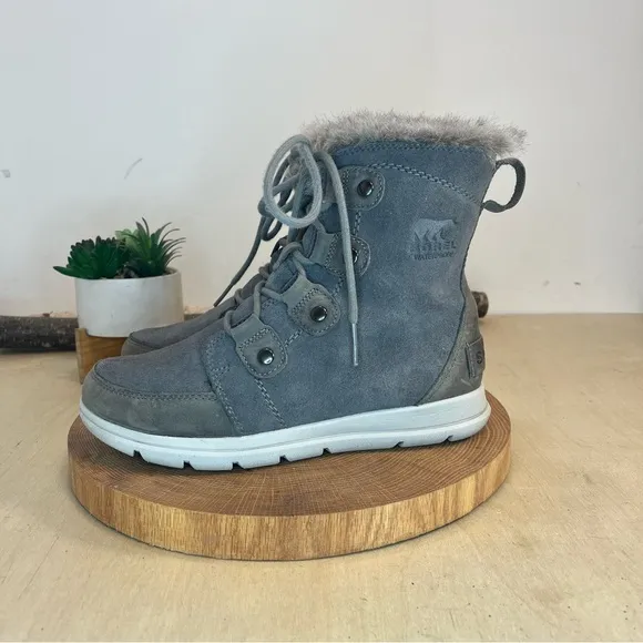 Sorel | Explorer 2 Grey Suede Boots NL3039-224 Size 8