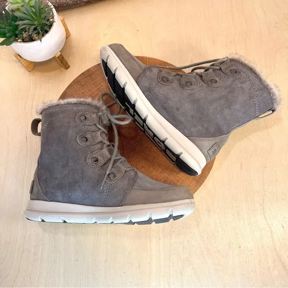 Sorel | Explorer 2 Grey Suede Boots NL3039-224 Size 8