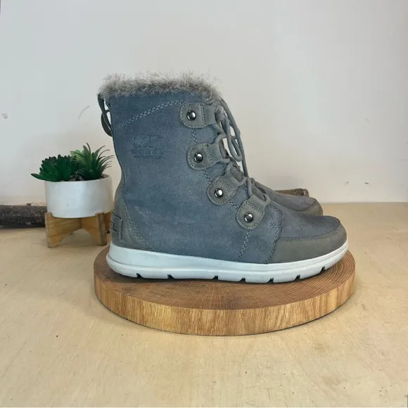 Sorel | Explorer 2 Grey Suede Boots NL3039-224 Size 8