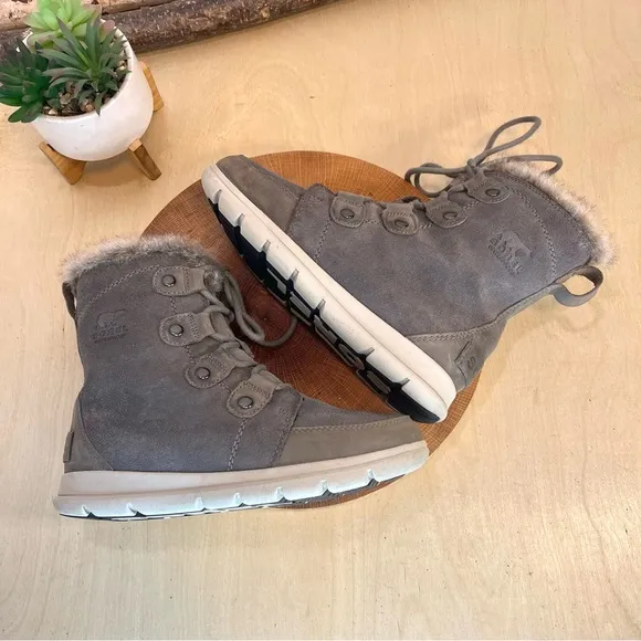 Sorel | Explorer 2 Grey Suede Boots NL3039-224 Size 8