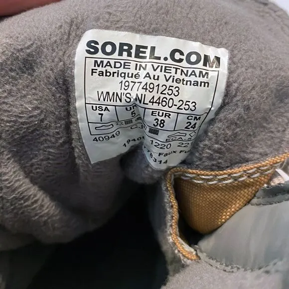 Sorel Explorer II‎ Joan Brown Leather Felt WP Winter Boots Women's Size 7 EU 38