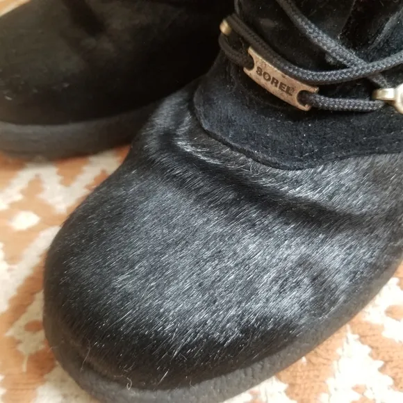 Sorel Faux Fur Animal Print Winter Boots Size 9m