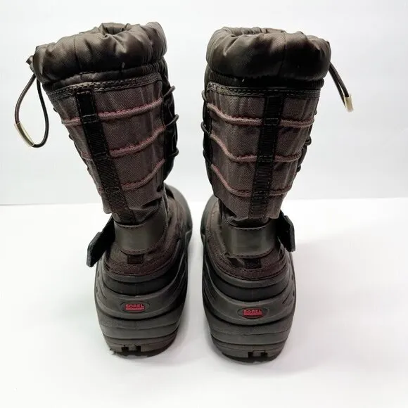 Sorel Flurry Brown Winter Snow Waterproof Insulated Boots Youth Size 4