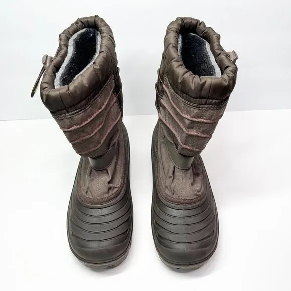 Sorel Flurry Brown Winter Snow Waterproof Insulated Boots Youth Size 4