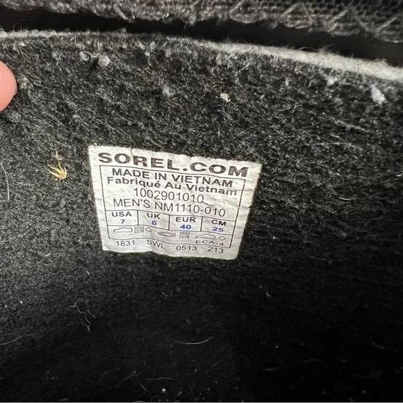 Sorel Glacier black insulated tall winter snow boots 7 250cm