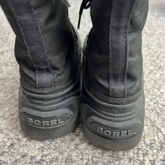 Sorel Glacier black insulated tall winter snow boots 7 250cm