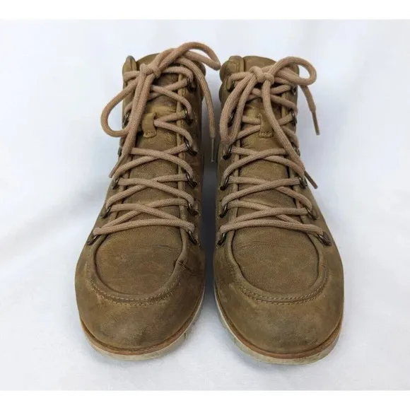 Sorel Harlow Women’s 8.5 Brown Tan Leather Ankle Lace Up Boots Booties Outdoor