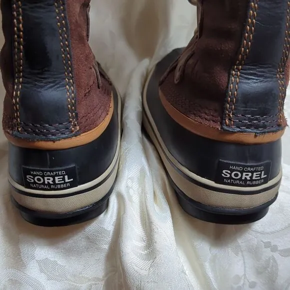 Sorel Joan of Arc Brown Waterproof Leather and Suede Boots