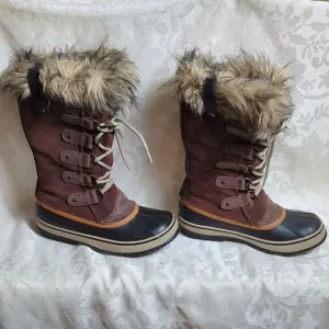 Sorel Joan of Arc Brown Waterproof Leather and Suede Boots