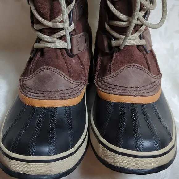 Sorel Joan of Arc Brown Waterproof Leather and Suede Boots