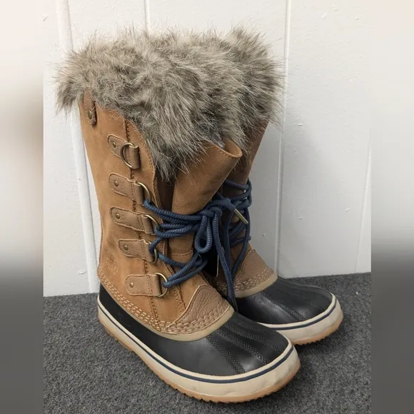 Sorel Joan of Arctic Faux Fur Insulated Winter Boots Size 7.5