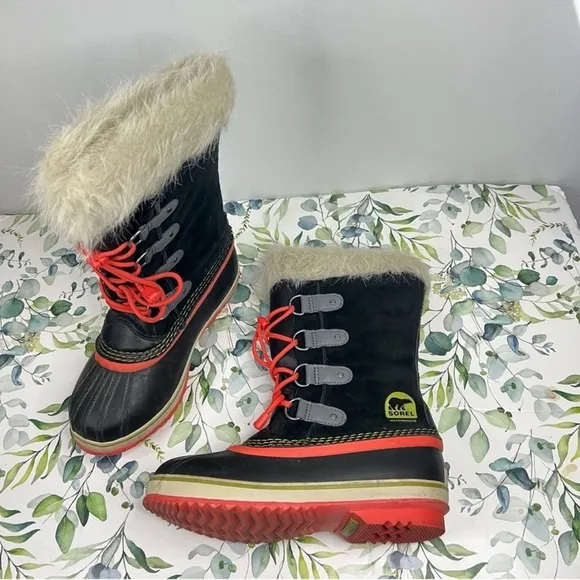 Sorel Joan of Arctic Suede &amp; Faux-Fur Snow Boots 6
