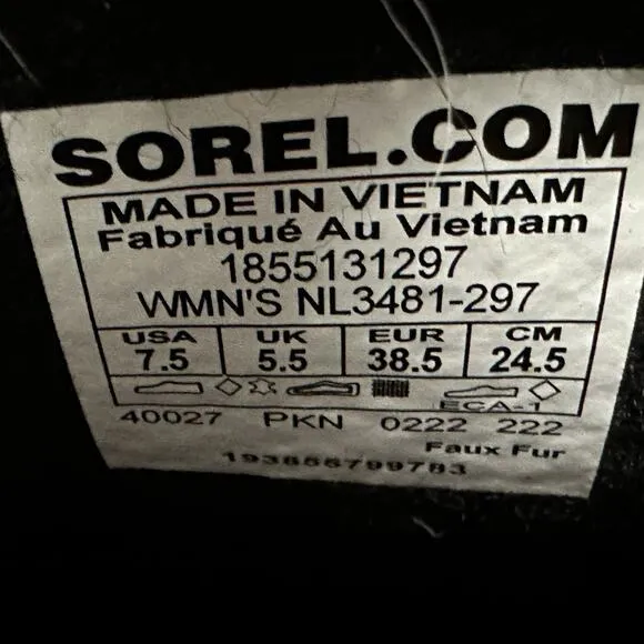 Sorel Joan of Arctic Waterproof Boots Womens Size 7.5 Brown Khaki Insulated