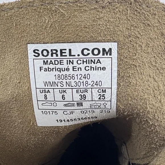 Sorel Joan of Arctic Wedge II Leather Boot Women 9.5 US NL3018-240 Ash Brown