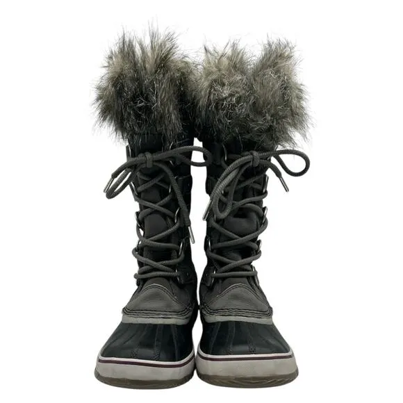 Sorel Joan of Arctic Women’s Size 7 Waterproof Tall Lace-up Snow Boots in Gray