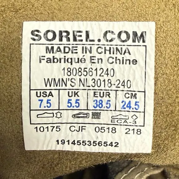 Sorel Joan of Artic boots brown tan leather heeled outdoor women’s size 7.5