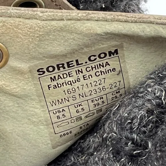 Sorel Joanie Sweater Wedge Ankle Bootie Leather Boots Waterproofr