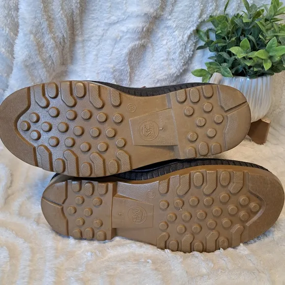 Sorel Kaufman Ice Pac Brown Leather Winter Snow Boots Wool Liner Canada Size 10