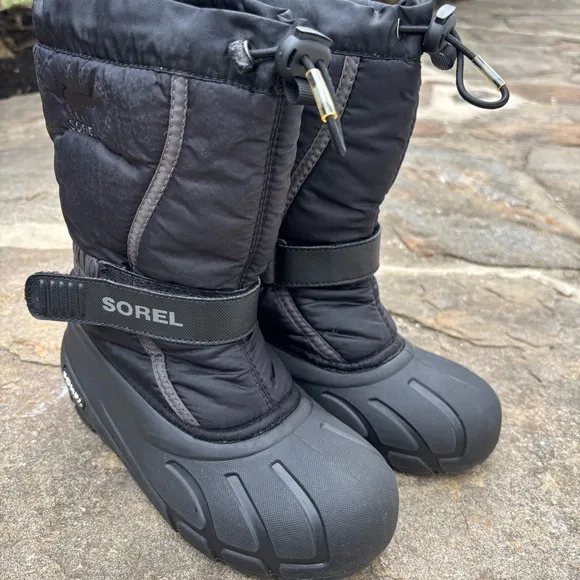 Sorel Kids Black Winter Boots Size 3