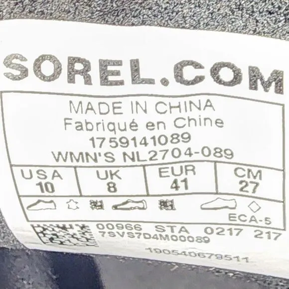 SOREL LEA Sz 10 Distressed Olive Green Leather Outdoor Snow Wedge Ankle Boots