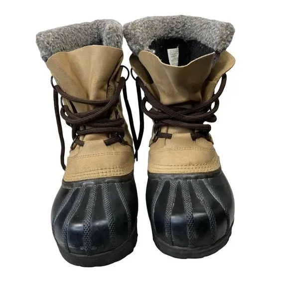 Sorel Leather Kananaskis insulated Snow Boots Lace Up Women’s 6 EU 37 Like New