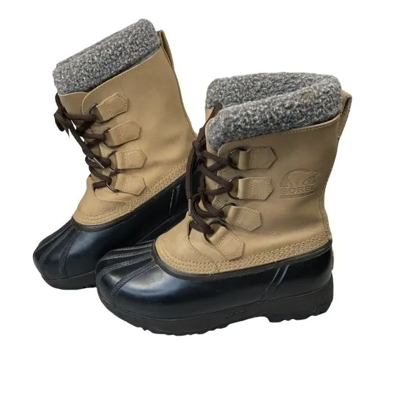 Sorel Leather Kananaskis insulated Snow Boots Lace Up Women’s 6 EU 37 Like New