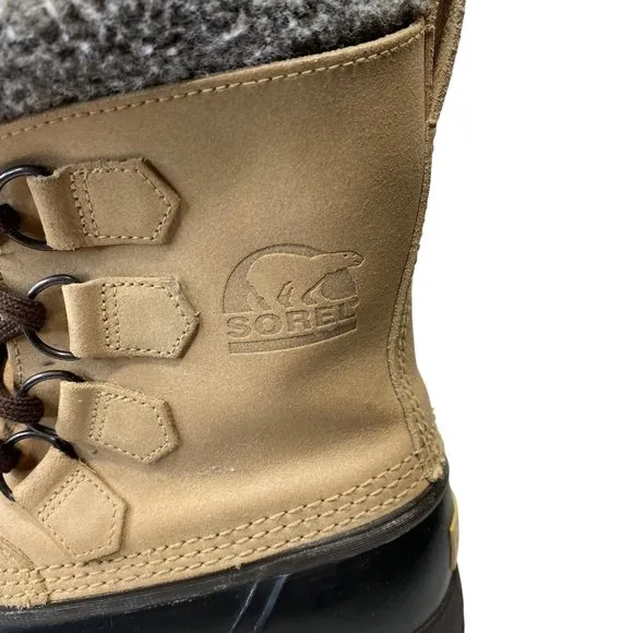 Sorel Leather Kananaskis insulated Snow Boots Lace Up Women’s 6 EU 37 Like New