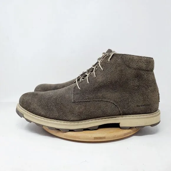 Sorel Madson II Boots Mens 11 Brown Suede Waterproof Lace Up Chukka Ankle Shoes