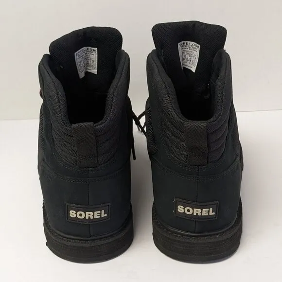 Sorel Madson Waterproof Lace-Up Boots, Black, Men's 13 M