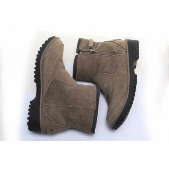 SOREL meadow side zip ankle boots waterproof suede womens winter shoes sz 6