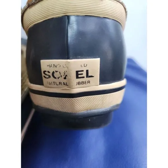 Sorel Men Brown Tan w/Drawstring Laces Waterproof Snow Suede Boots size 6