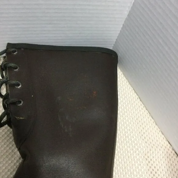Sorel Mens Brown 100% Synthetic Fiber Lace Up Waterproof Rain Boots Size 11