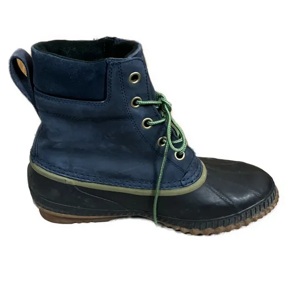 Sorel Men’s Cheyanne Blue Leather Lace Up Waterproof Boots- Size‎ 12