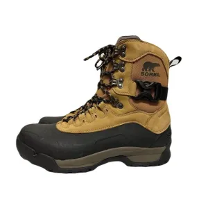 Sorel Mens Size 11 Paxson Tall Waterproof Leather Utility Outdoor Boot Tan Black