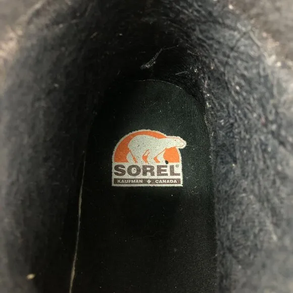 Sorel Men's Size 9M Black Lace-Up Closed Toe Waterproof Outdoor Hiking Booots