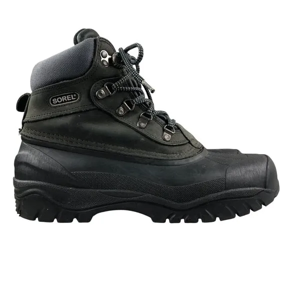 Sorel Men's Size 9M Black Lace-Up Closed Toe Waterproof Outdoor Hiking Booots