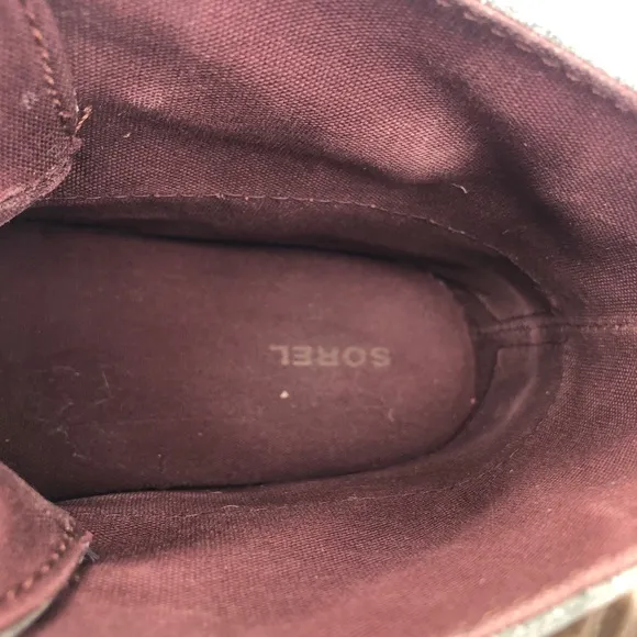 Sorel Out N About Gray Leather Ankle Rain Boots 9