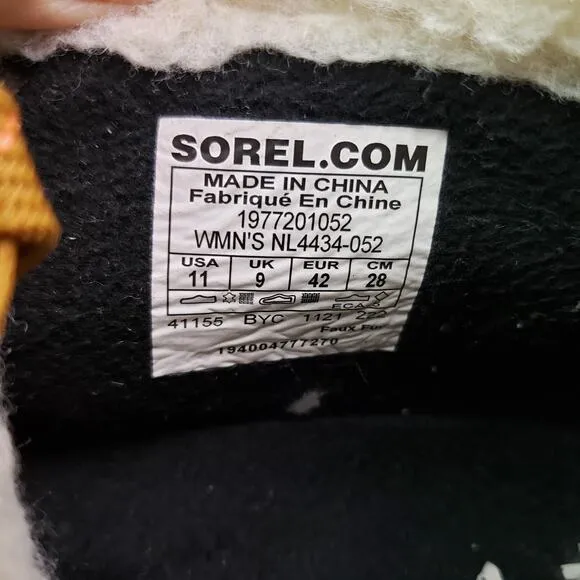 Sorel Out N About III Womens Size 11 Gray Conquest Winter Ankle Boots Shoes